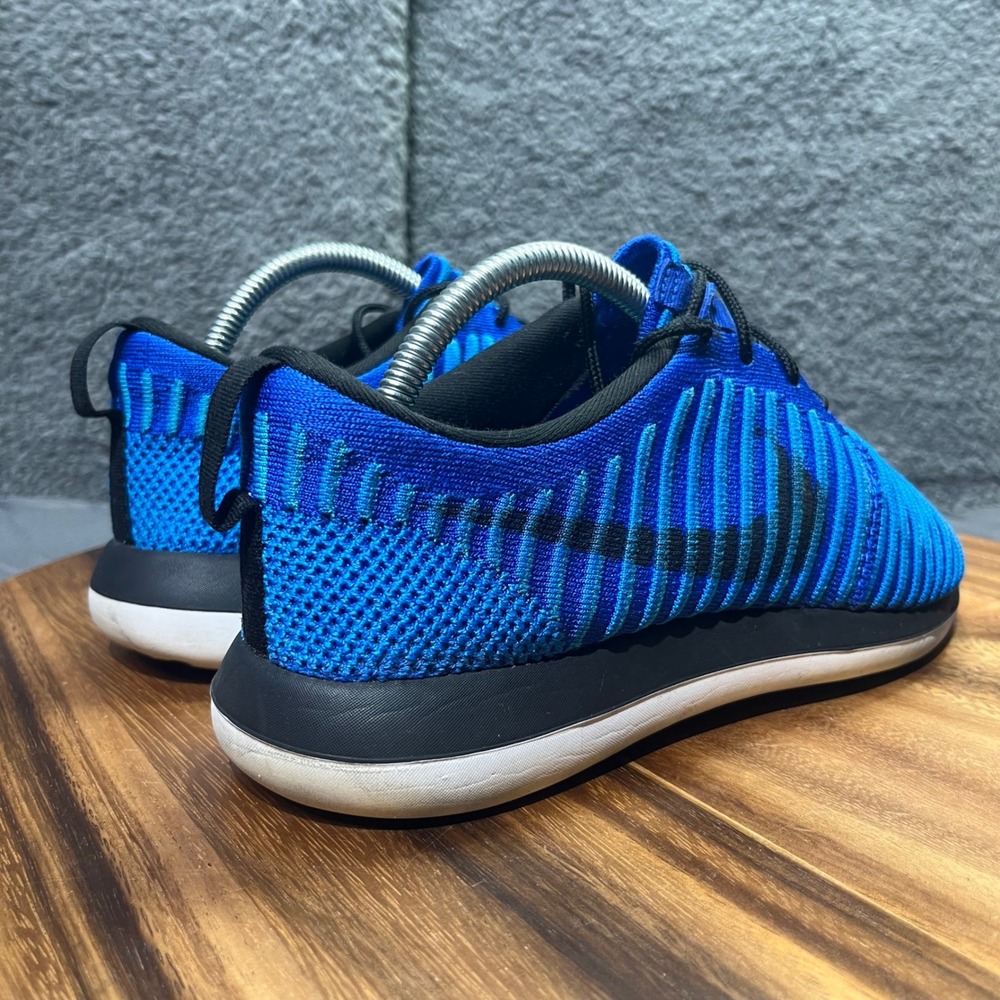 Nike Roshe Run Knit Blue Black Men's Athletic Comfort Sneakers‎ Shoes Size 7 - Picture 2 of 12